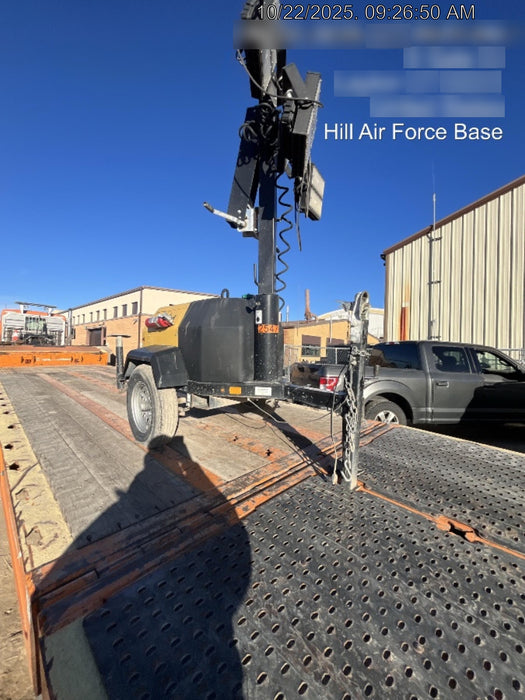 2022 Allmand NLV3GR (4) LED Light Fixture 350W, 23' Vertical Mast, 3kW Prime, Towable, ES Decals, T3