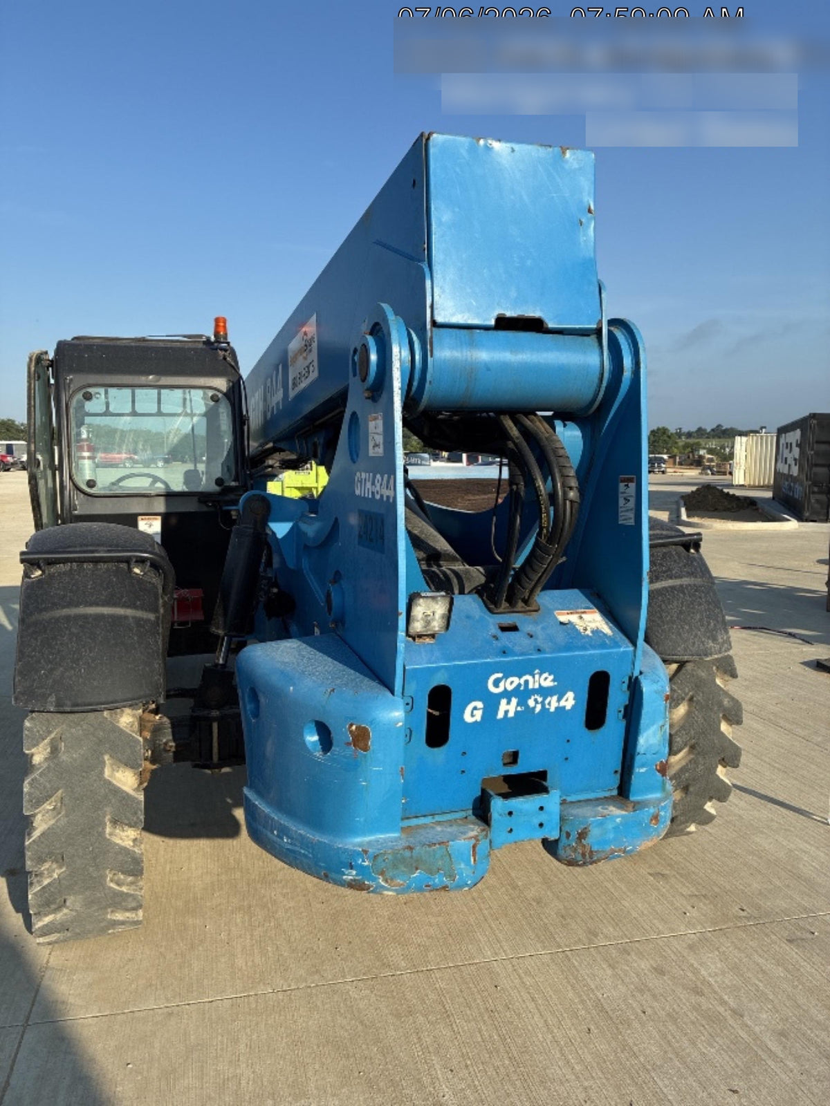 2019 Genie GTH-844 Genie GTH-844 w/Enclosed Cab w/HVAC, Work Lights, Solid Tires, Beacon, 60" Carriage and Forks