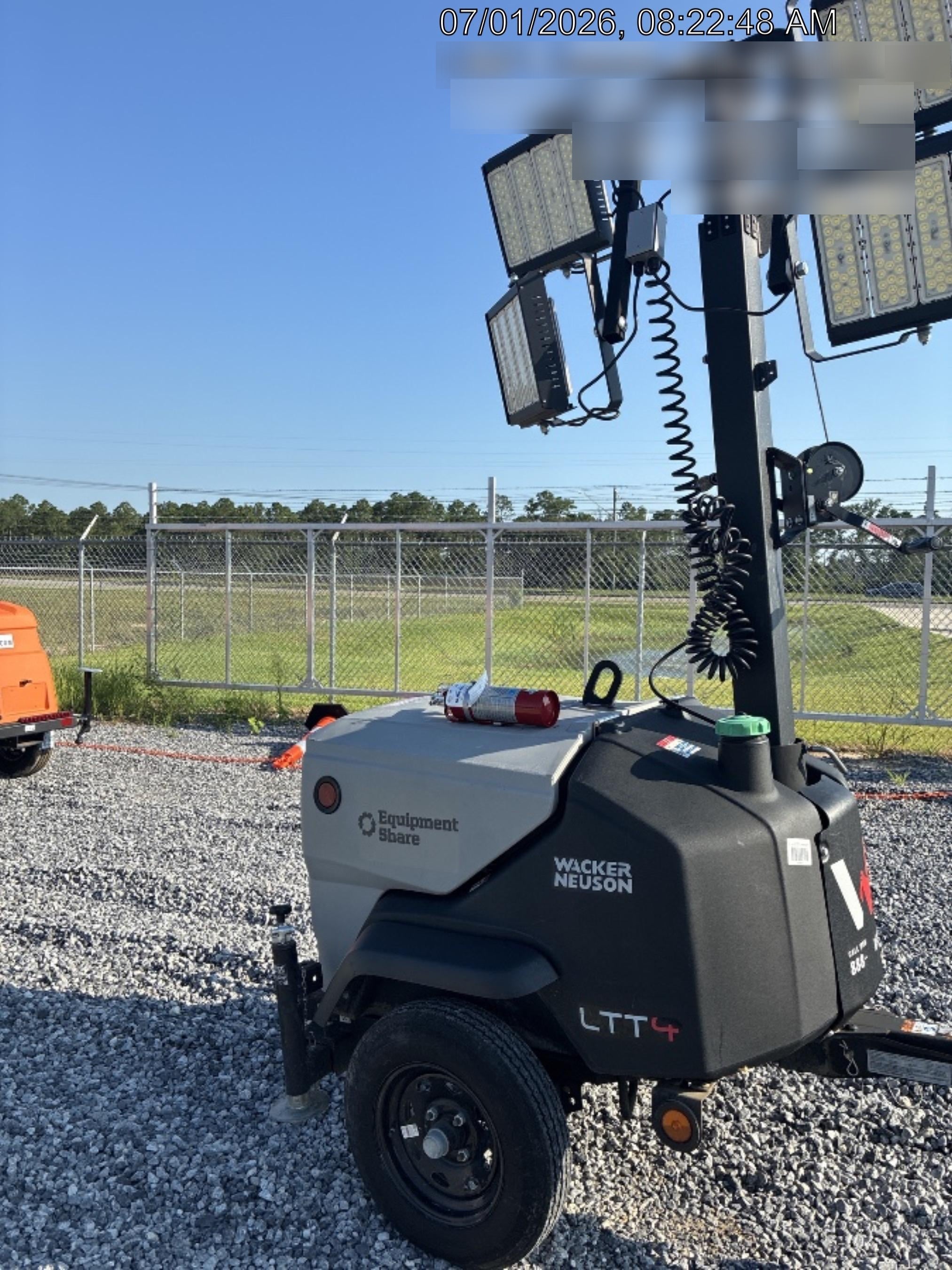 2024 Wacker Neuson LTT4 Diesel, Kohler KDW702, Deep Sea Controller, Auto Start, LED 320W, Bypass Outlet, T3