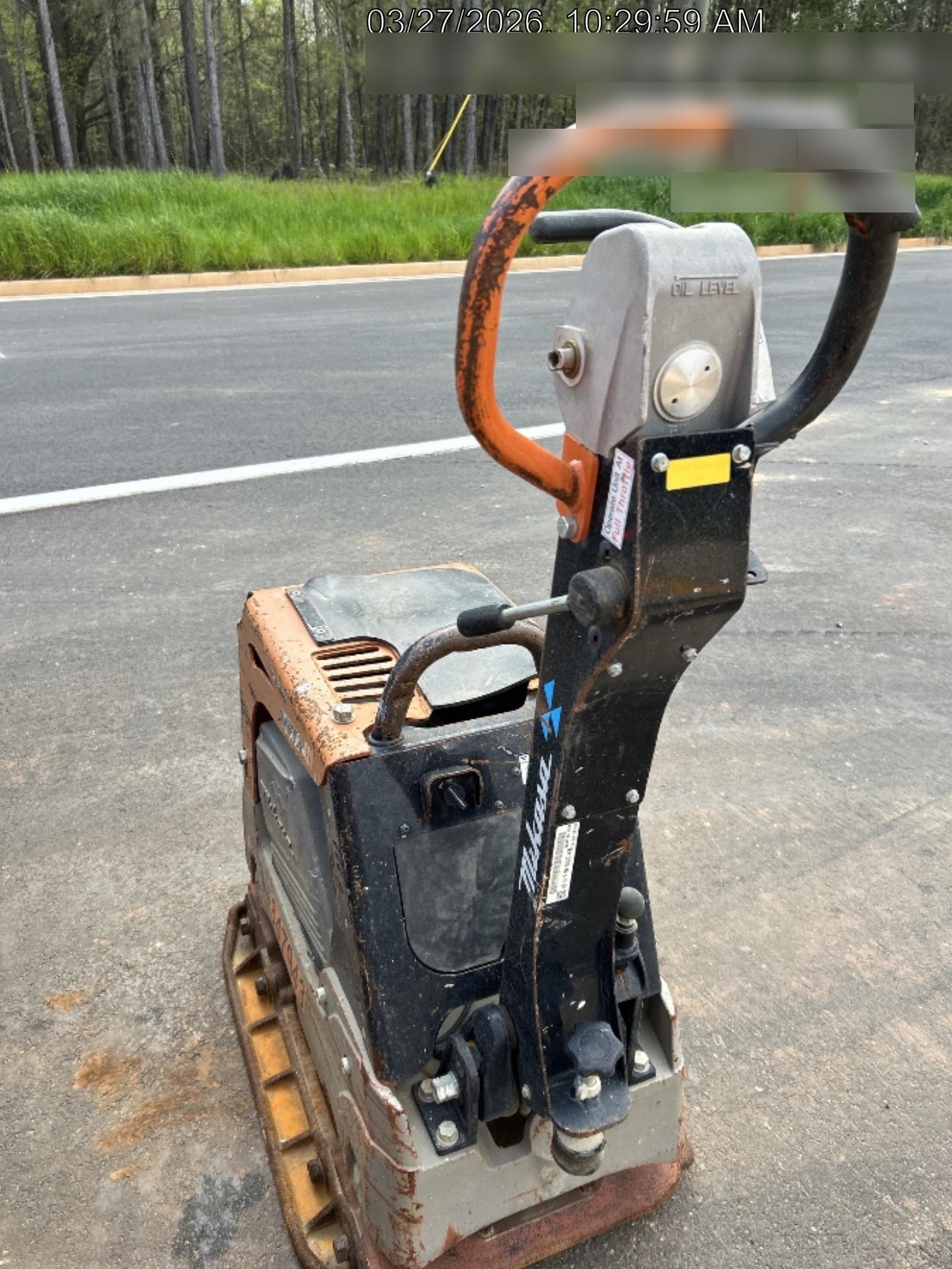 2023 Multiquip MV308GH Honda GX270, 18" Plate, Tachometer