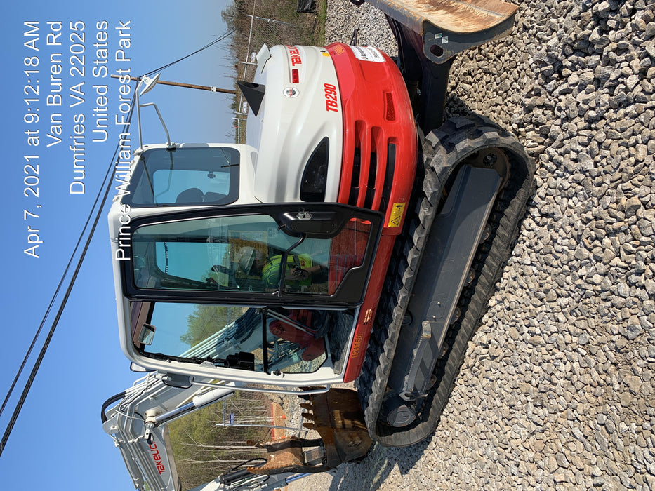 2020 Takeuchi TB290C Cab/Heat/Air, Rubber Tracks, Manual TAG QC