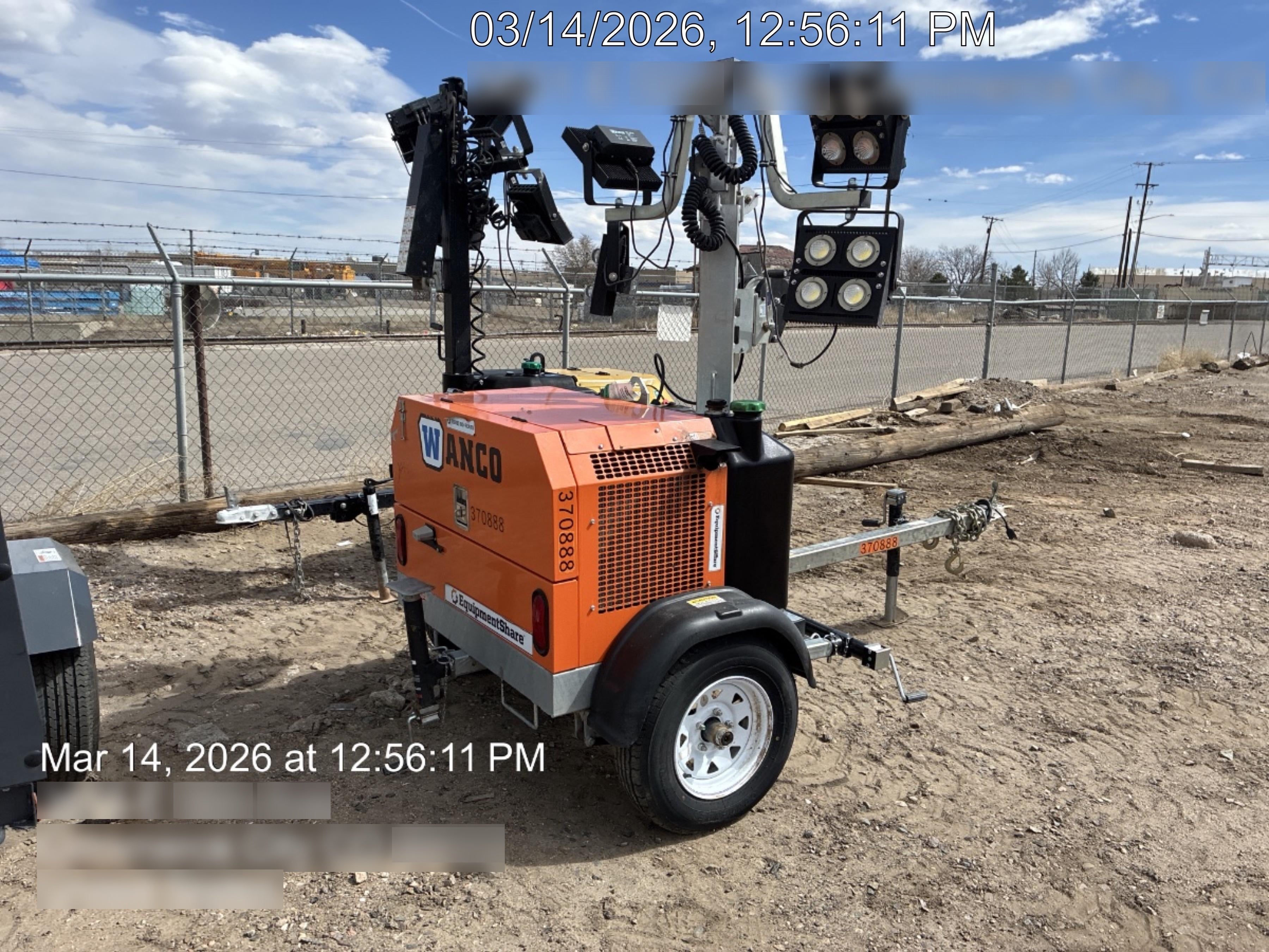 2023 Wanco WLTT-4MM4K Diesel, Deep Sea Controller, Shore Power Plug, Auto Start, (4) 350W LED Floodlights, 4kW Generator, 60 Gal Fuel Tank, 2" Ball, T3