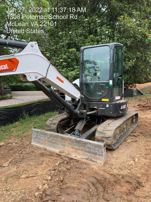 2022 Bobcat E50 Cab/Heat/Air, Rubber Tracks, Manual QC, Hydraulic Thumb