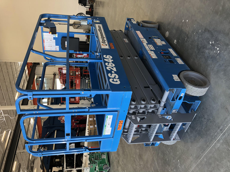 2019 Genie GS-2646 folding rails with full height swing gate