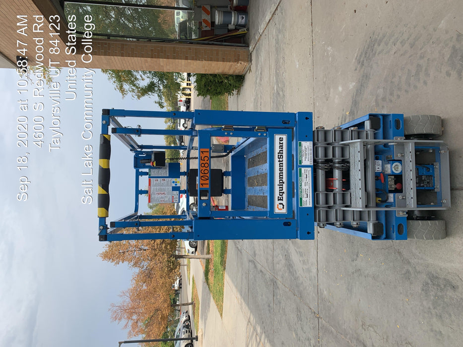 2020 Genie GS-1930 Solid Non Marking Tires, Beacon, Folding rails with half height swing gate, 800W Inverter
