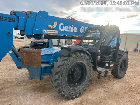 2018 Genie GTH-1056 Genie GTH-1056 w/ROPS, Work Lights, Solid Tires, RH Cab Mesh, Beacon, 60" Carriage and Forks