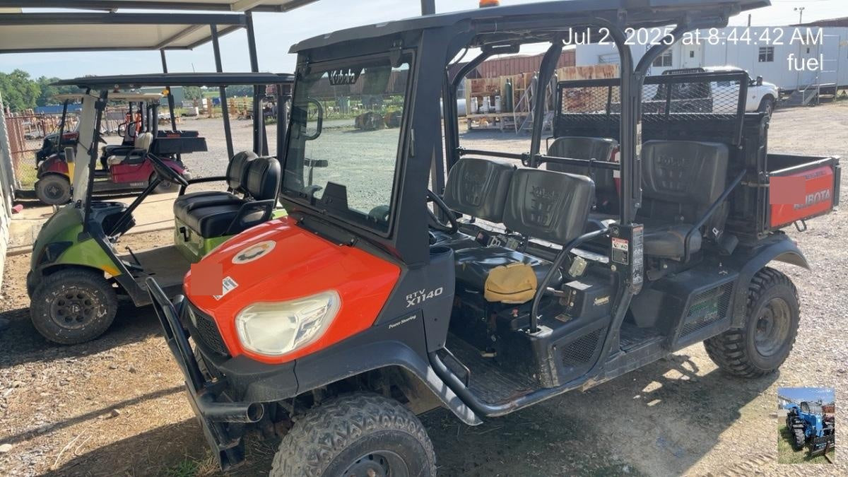 2019 Kubota RTV-X1140 4wd Utility Cart, LED Strobe, Windshield Tempered Glass, Pastic Canopy, Wire Harness Kit, Backup Alarm
