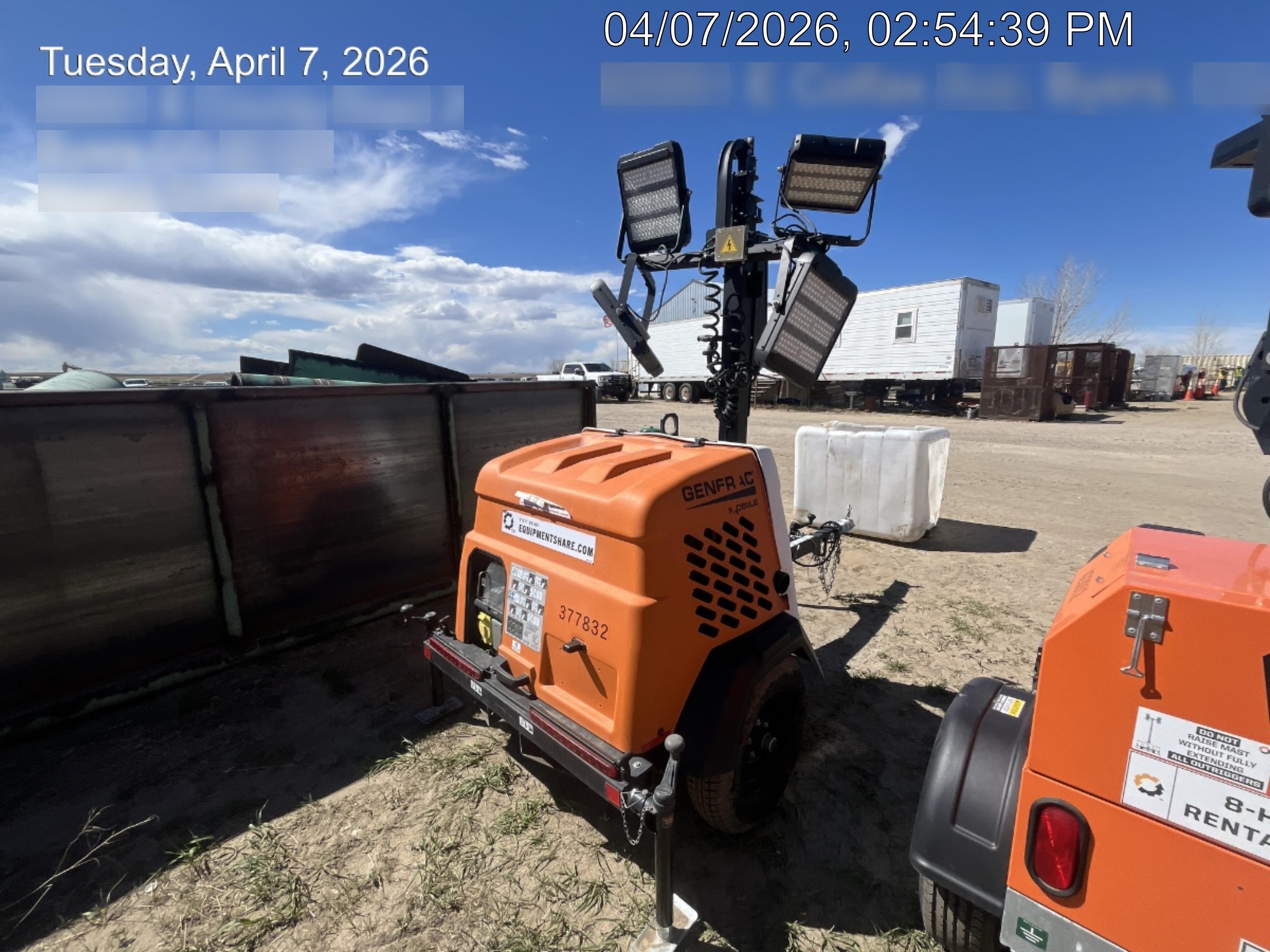 2023 Generac MLT2 Diesel, Flex Switch 120V Input, Powerzone Controller, 
(4) 320W LED Lights, 4kW Generator, 39.9 Gal Fuel Tank, 2" Ball, T3