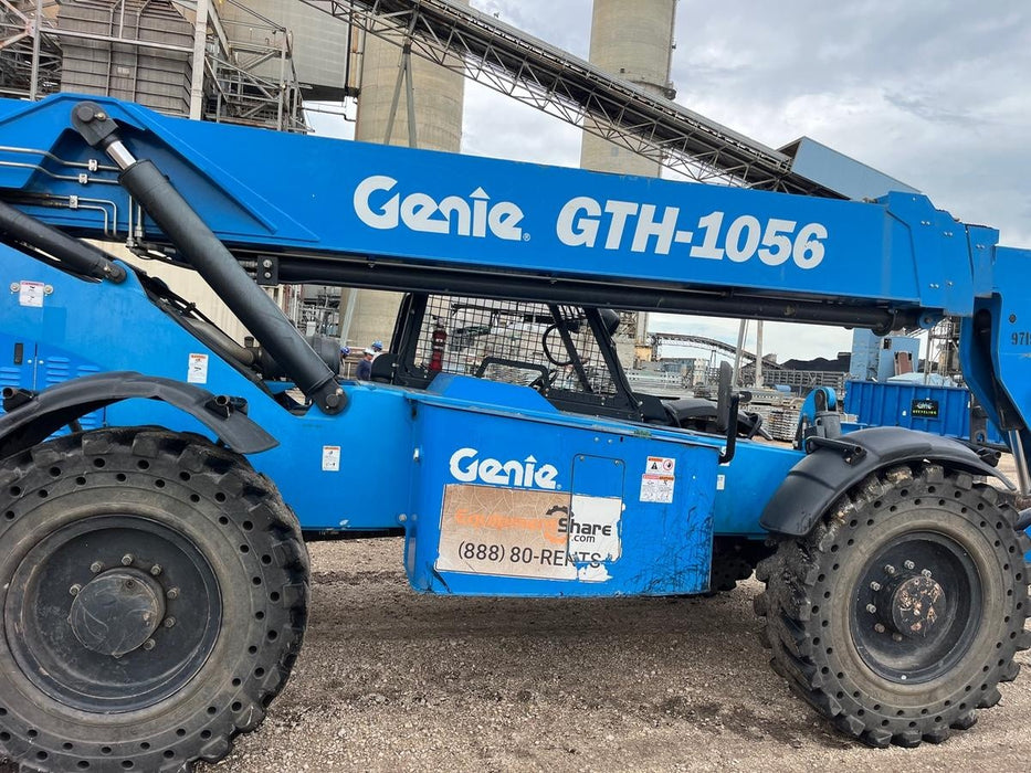 2018 Genie GTH-1056 Genie GTH-1056 w/Open ROPS, Solid Tires, Work Light/Beacon, 60" Carriage and Forks