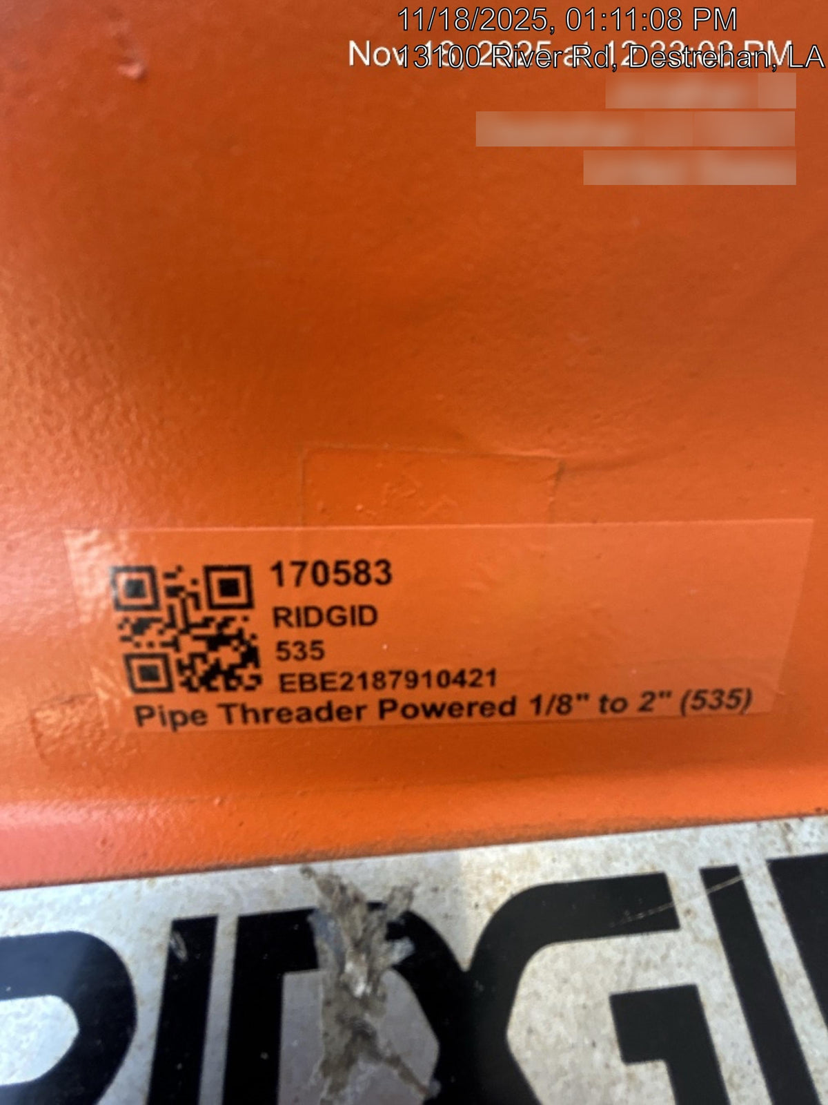 2021 RIDGID 535