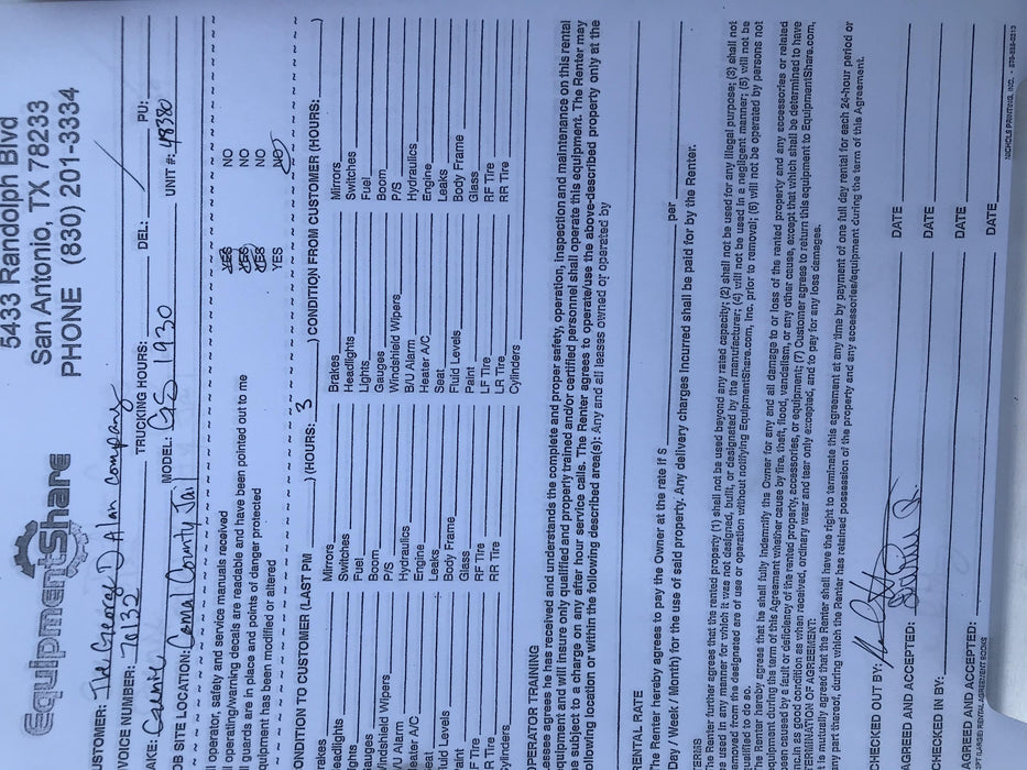 2019 Genie GS-1930 Fixed rails with chain Entry