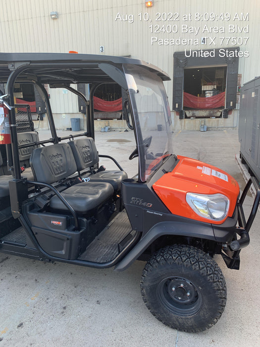 2022 Kubota RTV-X1140W-H Plastic Canopy, Windshield Acrylic Clear, LED Strobe Light, Wire Harness Kit, Back up Alarm