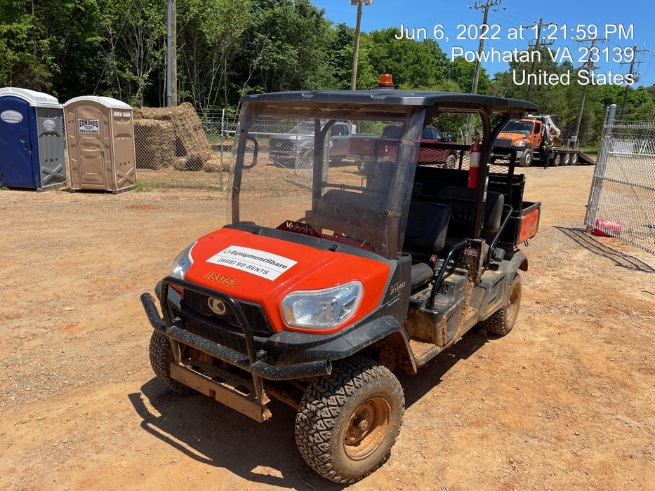 Kubota RTV-X1140W-H Plastic Canopy, Windshield Acrylic Clear, LED Strobe Light, Wire Harness Kit, Back up Alarm