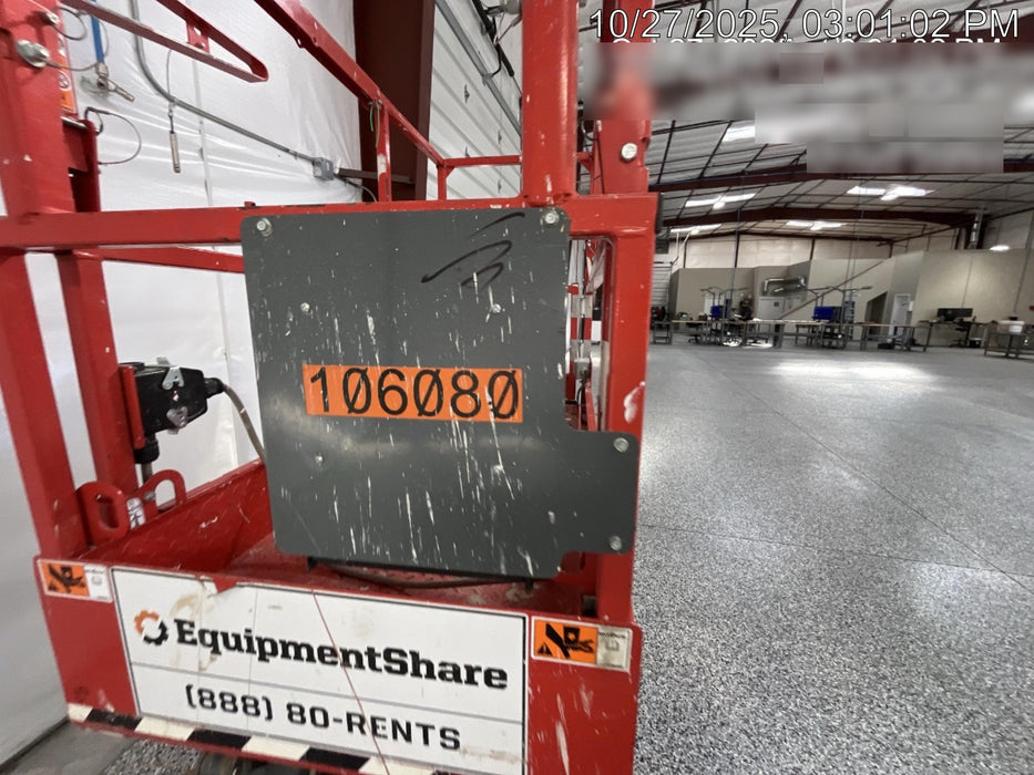 2020 Skyjack SJIII-3219 Solid NM Tires, Half height spring hinged entry gate, Dual Beacons, 800W Inverter