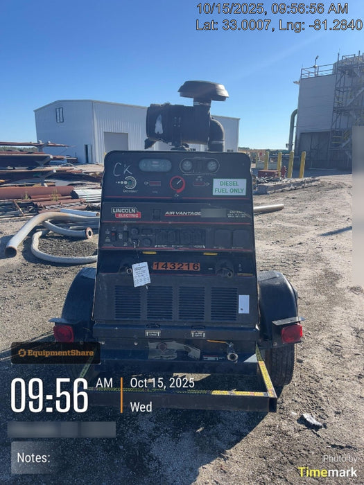 2021 Lincoln Electric Air Vantage 566 Air Vantage 566X Ready Pak 3 (includes trailer, cable rack, fender light kit); no telematics