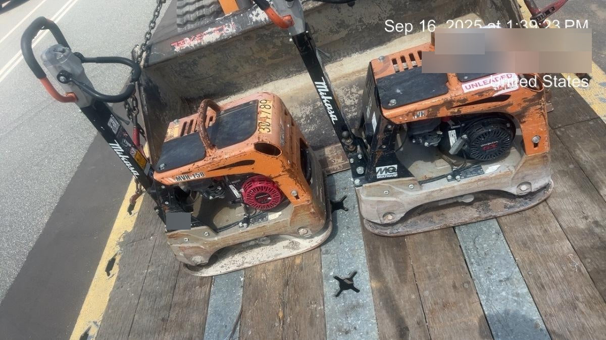 2023 Multiquip MVH158 Honda GX200, 17" Plate, Gas