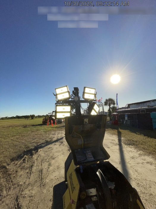 2022 Allmand NLV3GR (4) LED Light Fixture 350W, 23' Vertical Mast, 3kW Prime, Towable