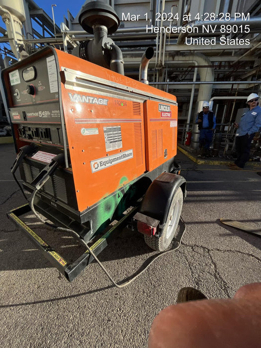 2021 Lincoln Electric Vantage 549X Ready Pak 3, ORANGE (includes trailer, cable rack, fender light kit)