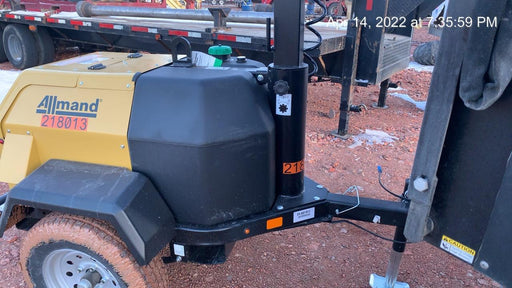 2022 Allmand NLV3GR (4) LED Light Fixture 350W, 23' Vertical Mast, 3kW Prime, Towable, Deep Sea L401, Leveling Jacks, Yanmar T4F 5.8hp