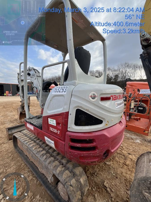 2021 Takeuchi TB235-2R Canopy, Rubber Tracks, Manual QC