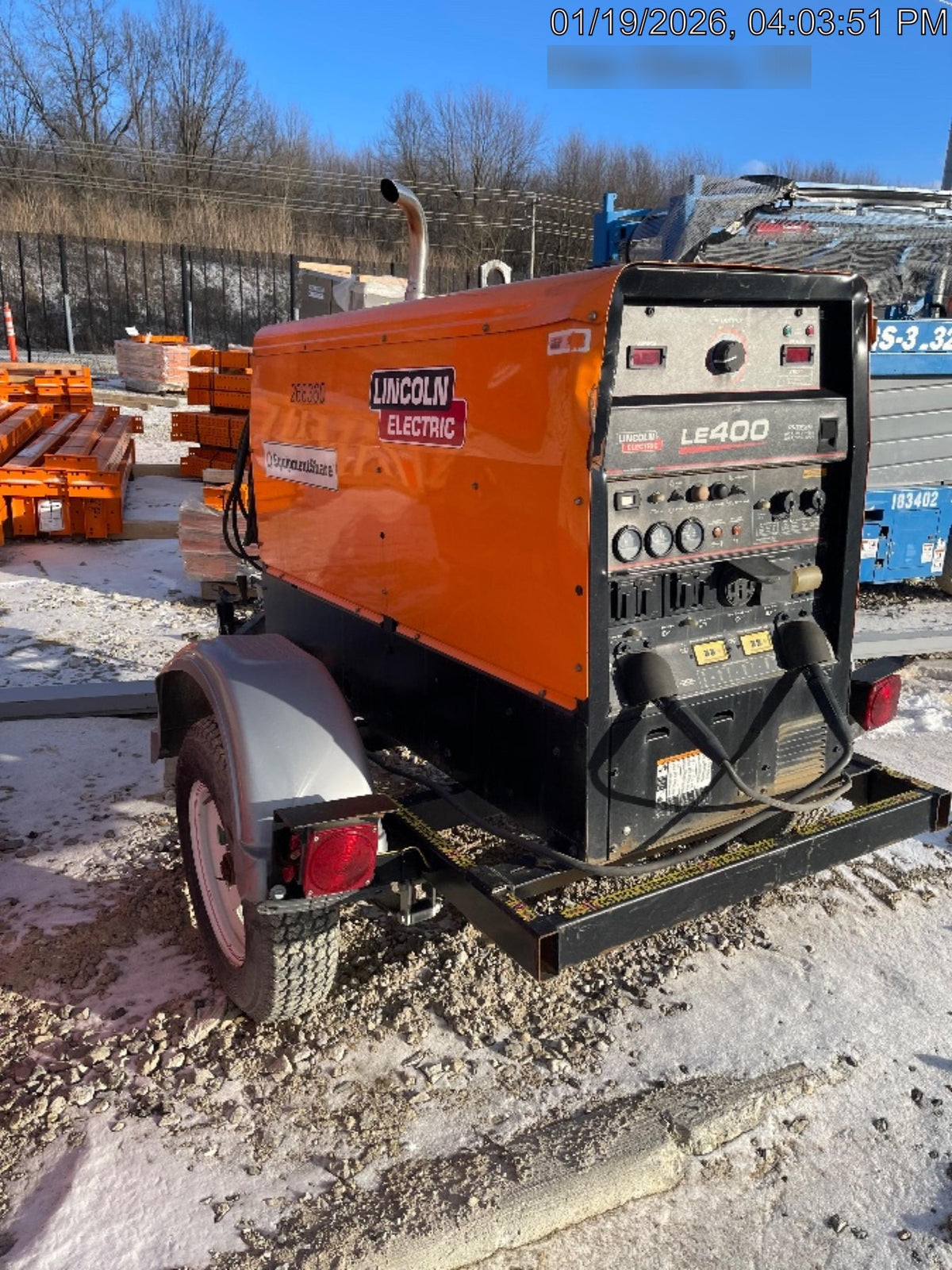2022 Lincoln Electric LE400 Kubota V1505, Trlr, Cable Rack, Light Kit, ES Decals, T3