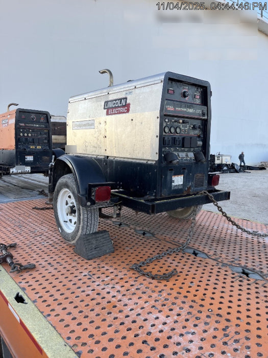 2019 Lincoln Electric Vantage 322 Welder Ready-Pak 3, Two wheel trailer, Fender and Light kit, Cable Rack