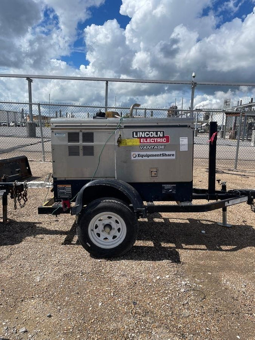 2019 Lincoln Electric Vantage 322 Welder Ready-Pak 3, Two wheel trailer, Fender and Light kit, Cable Rack
