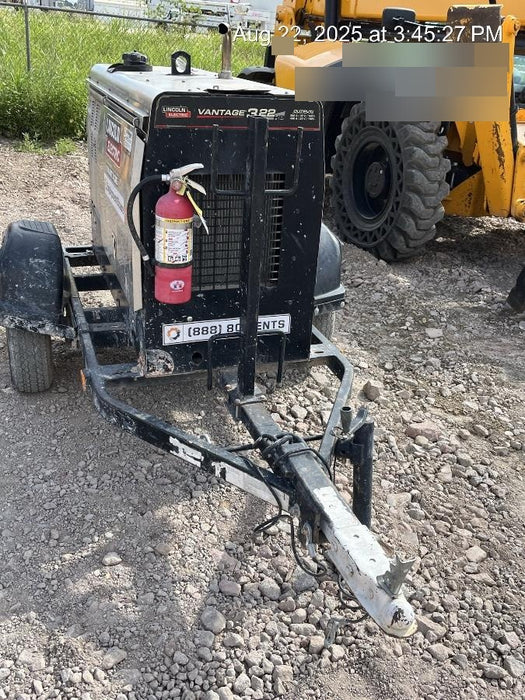 2019 Lincoln Electric Vantage 322 Ready-Pak 3, Two Wheel Trailer, Fender and Light Kit, Cable Rack