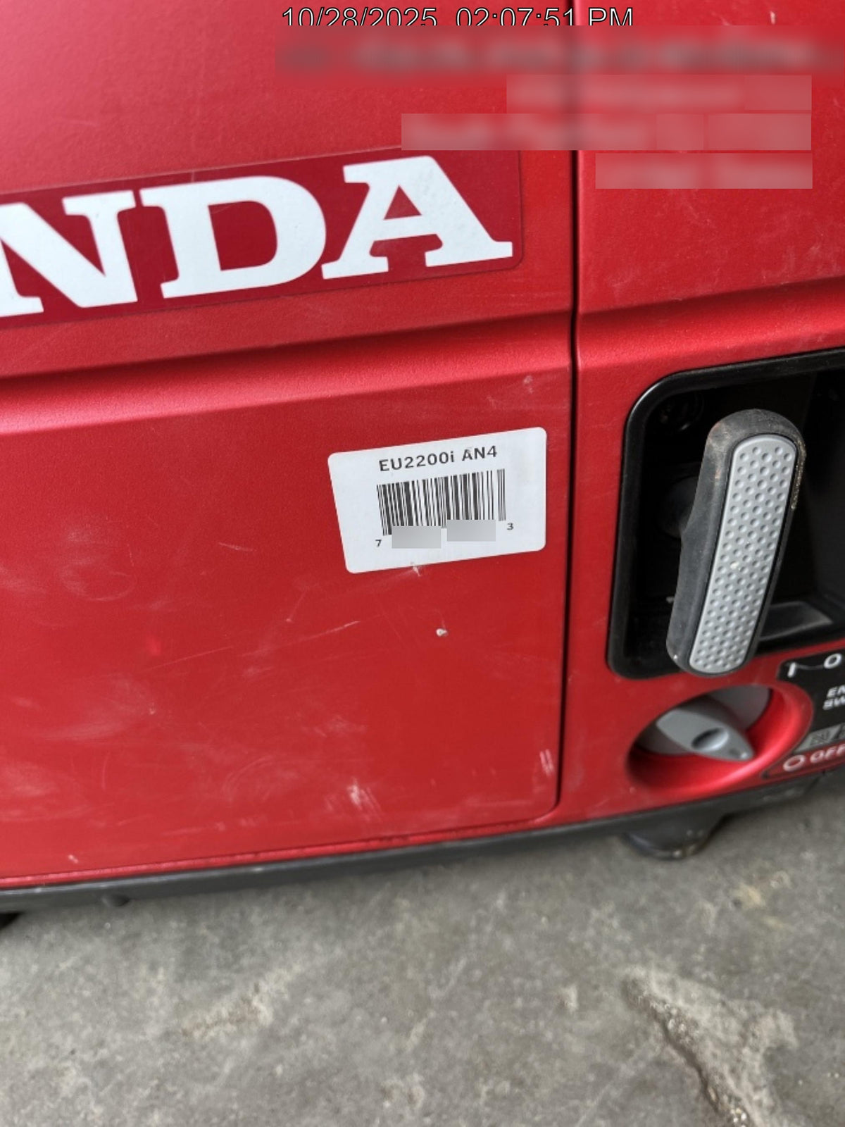 2025 HONDA EU2200TAN4