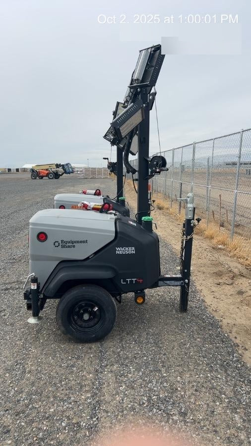 2024 Wacker Neuson LTT4 Diesel, Kohler KDW702, Deep Sea Controller, Auto Start, LED 320W, Bypass Outlet, T3