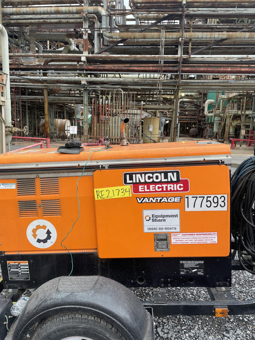 2021 Lincoln Electric Vantage 322 Vantage 322 Ready Pak 3 w/ Decals, ORANGE (includes trailer, cable rack, fender light kit) NO Telematics