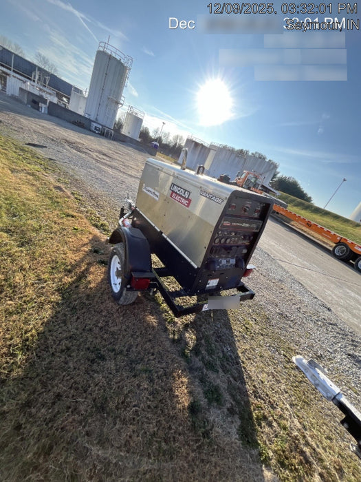 2019 Lincoln Electric Vantage 322 Ready-Pak 3, Two Wheel Trailer, Fender and Light Kit, Cable Rack