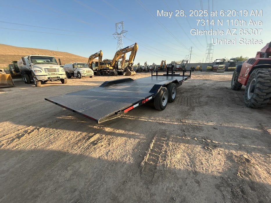 2025 TEXAS PRIDE TRAILERS 21' Lowboy Gravity Tilt Bed 14K Bumper Pull Trailer