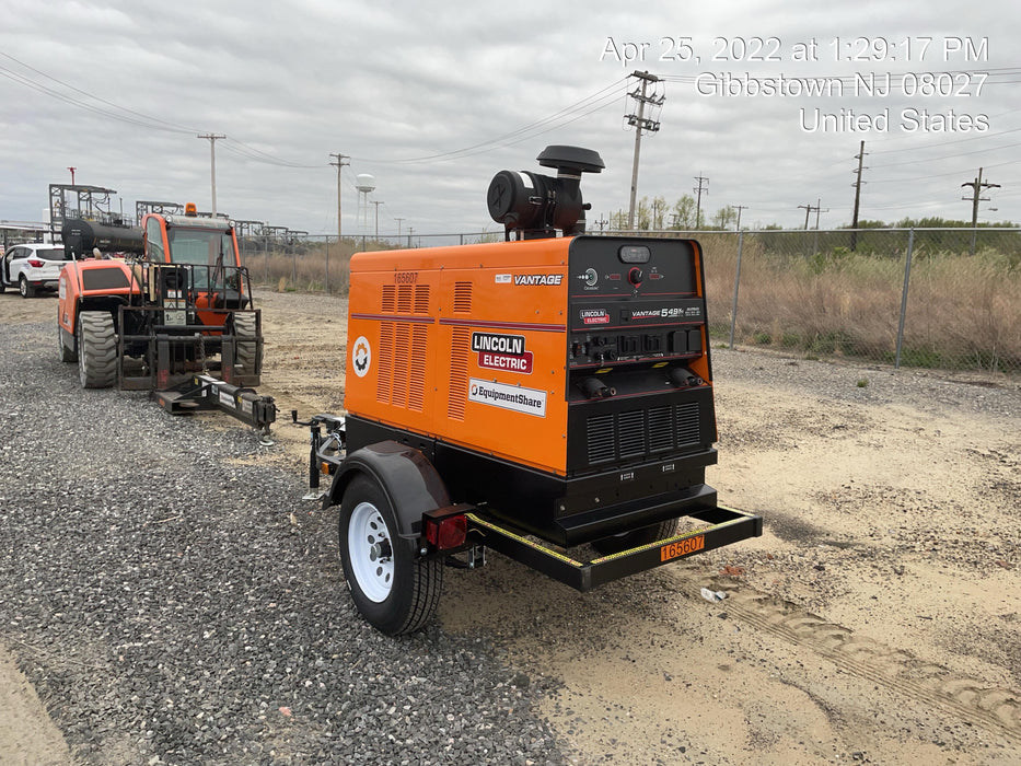 2021 Lincoln Electric Vantage 549X Ready Pak 3, ORANGE (includes trailer, cable rack, fender light kit)