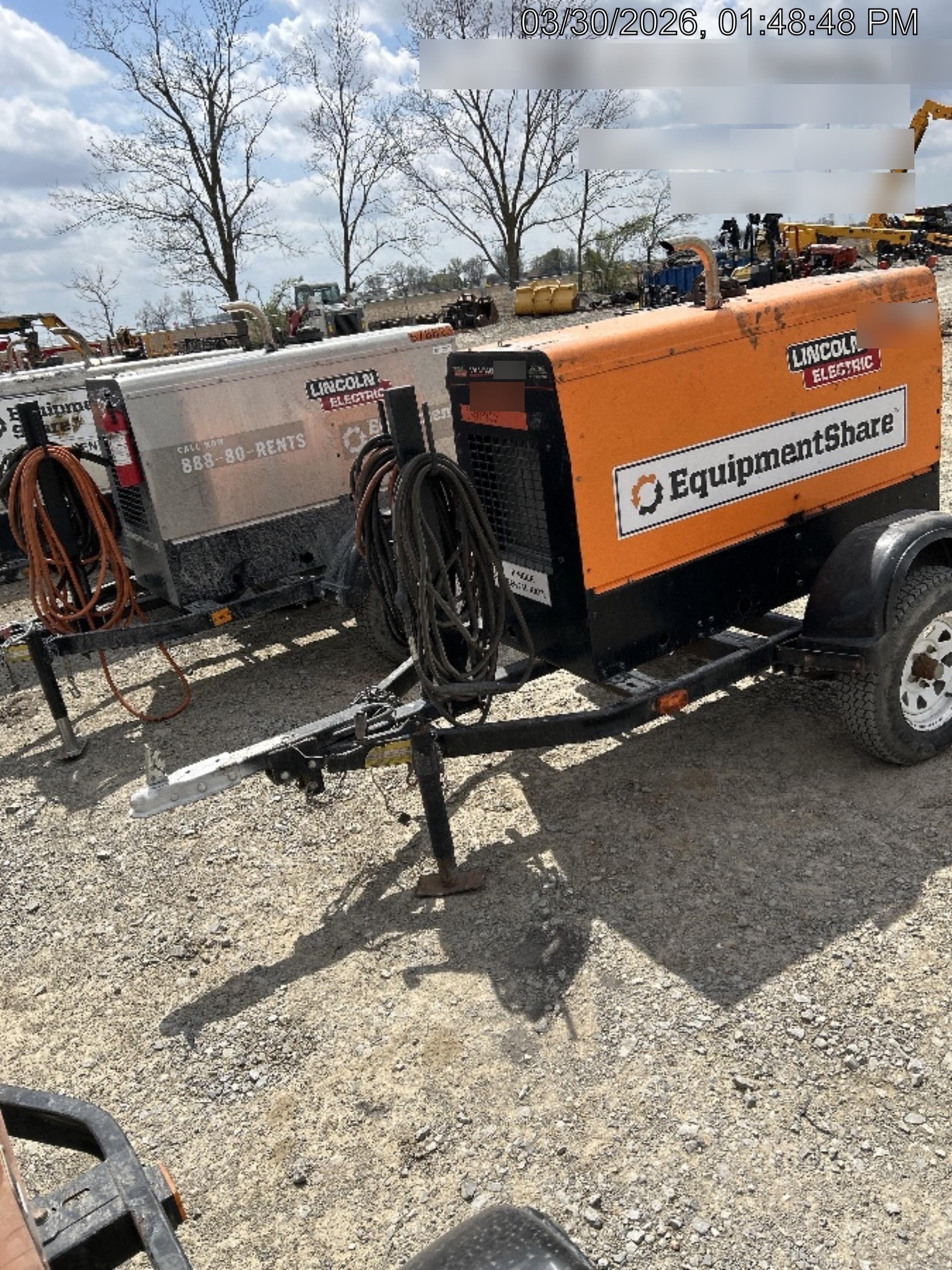 2021 Lincoln Electric Vantage 322 Vantage 322 Ready Pak 3 w/ Decals, ORANGE (includes trailer, cable rack, fender light kit) NO Telematics