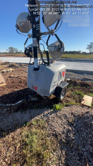Wacker Neuson LTV6K-MH Wacker Neuson LTV6K Mobile Light Tower w/Fuel Level Sensor Installed
