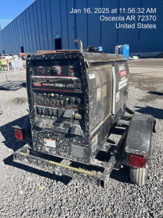 2019 Lincoln Electric Vantage 322 Ready-Pak 3, Two Wheel Trailer, Fender and Light Kit, Cable Rack