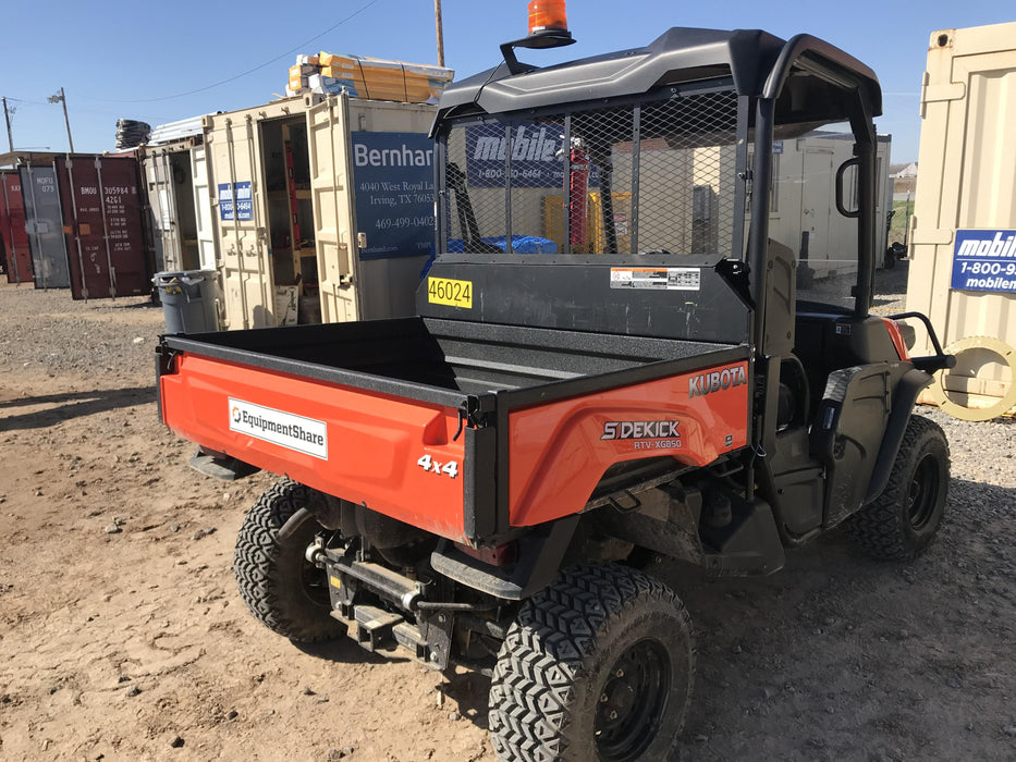 2019 Kubota RTV-XG850WL-H 4wd Utility Cart, Gas, 2 Seat, LED Strobe, Windshield Tempered Glass, Plastic Canopy, Wire Harness Kit, Backup Alarm