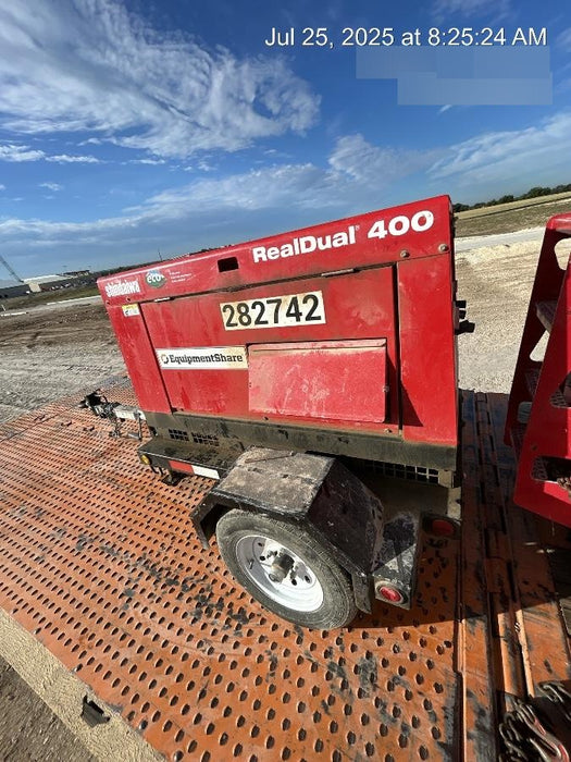 2022 Shindaiwa DGW400MDL Kubota D902 Engine, 23 HP, Dual Op Welder, Wire, Arc, Droop Stick, Tig, and CC Stick Functionality, Simulphase, 3 Phase and 1 Phase Gen Output, Single Axle NB Trlr, Slr Trckl Chrg 12V 12W, Fire Ext