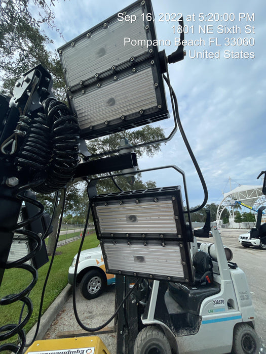 2022 Allmand NLV3GR (4) LED Light Fixture 350W, 23' Vertical Mast, 3kW Prime, Towable, ES Decals, T3