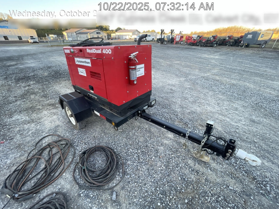 2023 Shindaiwa DGW400MDL Kubota D902 Engine, 23 HP, Dual Op Welder, Wire, Arc, Droop Stick, Tig, and CC Stick Functionality, Simulphase, 3 Phase and 1 Phase Gen Output, Single Axle NB Trlr, Slr Trckl Chrg 12V 12W, Fire Ext