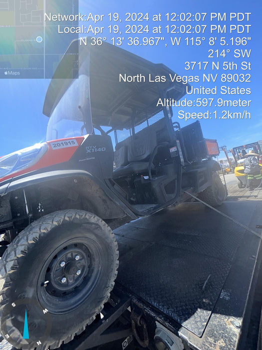 2022 Kubota RTV-X1140W-H Plastic Canopy, Windshield Acrylic Clear, LED Strobe Light, Wire Harness Kit, Back up Alarm