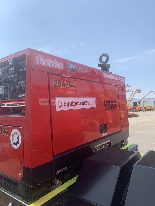 2023 Shindaiwa DGW400MDL Kubota D902 Engine, 23 HP, Dual Op Welder, Wire, Arc, Droop Stick, Tig, and CC Stick Functionality, Simulphase, 3 Phase and 1 Phase Gen Output, Single Axle NB Trlr, Slr Trckl Chrg 12V 12W, Fire Ext