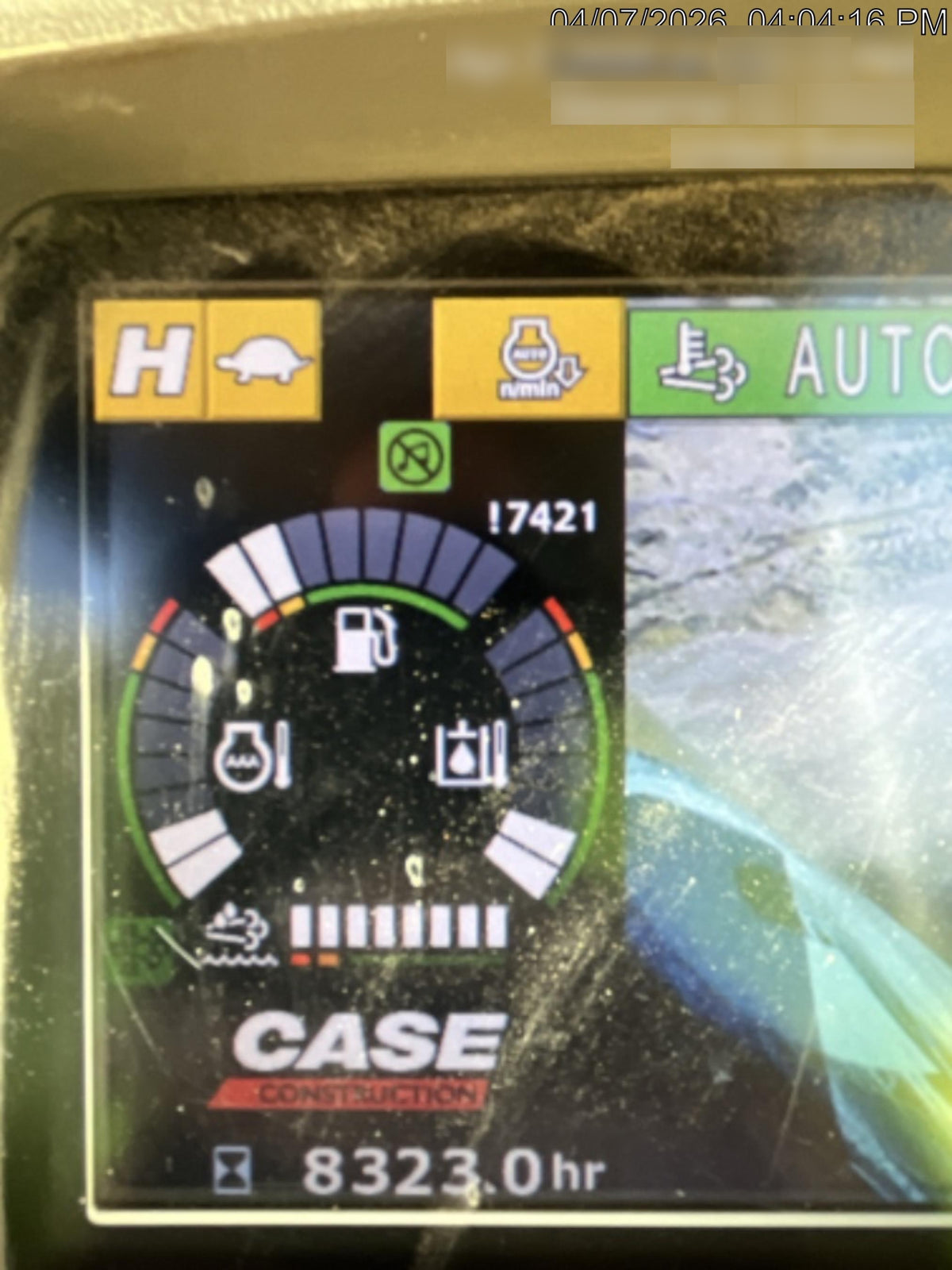 2015 Case CX350D CAB A/C, 13'-3" ARM, STEEL TRACKS, THUMB