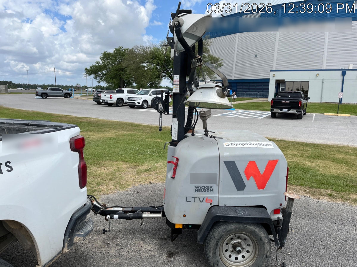 2019 Wacker Neuson LTV6L-MH Mobile Light Tower w/Fuel Level Sensor Installed