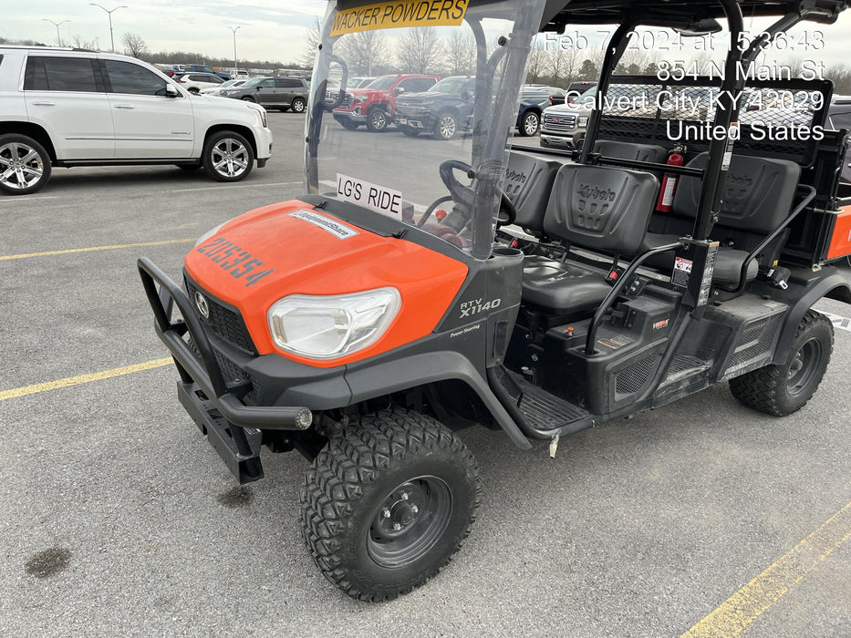 2022 Kubota RTV-X1140W-H Plastic Canopy, Windshield Acrylic Clear, LED Strobe Light, Wire Harness Kit, Back up Alarm