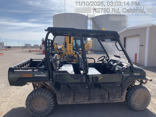 2019 Kawasaki Mule PRO-DXT Standard Options, Backup Alarm, Beacon, Plastic Hard Top, Poly Windshield, Horn Kit