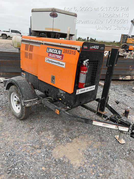 2022 Lincoln Electric LE400 Kubota V1505, Trlr, Cable Rack, Light Kit, ES Decals, T3