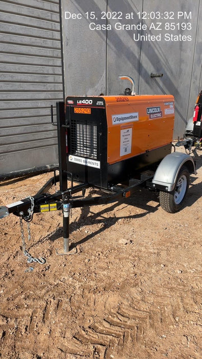 2022 Lincoln Electric LE400 Kubota V1505, Trlr, Cable Rack, Light Kit, ES Decals, T3