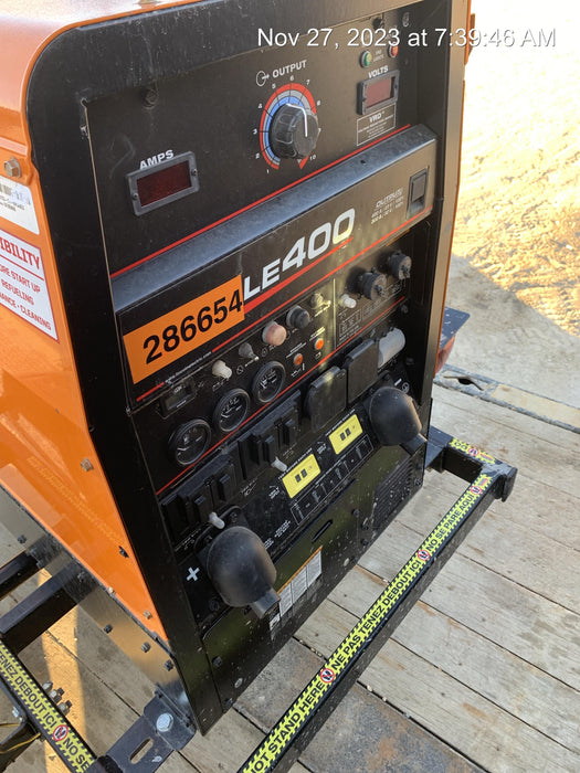 2022 Lincoln Electric LE400 Kubota V1505, Trlr, Cable Rack, Light Kit, ES Decals, T3